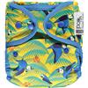 Close Parent - Copertura per pannolini impermeabile ecologica, design con pappagallo verde, regolabile per neonati e bambini, adatto per pannolini piatti e aderenti