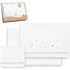 Interbaby - Set di lenzuola per lettino 60 x 120 cotone 100% | lenzuolo per lettino in flanella, caldo, morbido, con lenzuolo con angoli, piano di lavoro e federa per cuscino | ideale per l'inverno |