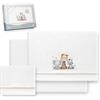 Interbaby - Set lenzuola per lettino 60 x 120 poliestere 100% | lenzuolo per lettino corallino, caldo | Include lenzuolo inferiore, piano e federa per cuscino | ideale per l'inverno | giraffa elefante