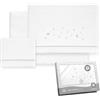 Interbaby - Set di lenzuola per passeggino, 40 x 80 cm, 100% cotone | Lenzuola per culla in flanella calda | Include lenzuolo con angoli, lenzuolo sopra e federa | Ideale per l'inverno | Stelle Luna
