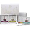 PRESTIGE & DELUXE Tisane Collection Colonial- La via del Tè Firenze, Selezione di 12 Tisane in bustina - Miscele Profumate - confezione regalo bianca con particolori dorati ed argentati