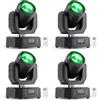 Fieryzeal 4 pezzi 30W Beam Teste Mobili LED Mini Luce da palcoscenico 5 modalità controllo con Telecomando Luci Palcoscenico DMX512 Stroboscopio per Natale Club DJ Discoteca Festa