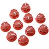 Kaish confezione da 10 rosso mini MXr Style Skirted manopola Amp inserto in ottone effetto pedale manopole