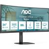 AOC V5 CU34V5C/BK Monitor PC 86,4 cm (34") 3440 x 1440 Pixel Wide Quad HD LED Nero [CU34V5C/BK]