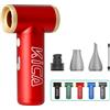Kica JetFan 2S Aria Compressa Elettrico Air Duster,Spray Aria compressa da 117000RPM con Batteria da 1100mAh,Mini Soffiatore a Velocità Libera, per Tastiera,Pulizia PC,Pulizia della Casa,Rosso