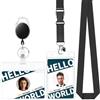 Uniclife 2 Pacchetti Porta badge ID Verticale e Orizzontale Titolare Della Carta Morbida Moschettone Retrattile Badge Reel e Cordino Staccabile Protettore impermeabile Custodia in Plastica Trasparente