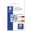 STAEDTLER 510 20 BK - Temperamatite doppio in metallo, 1 pezzo su blister, argento