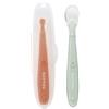 Nattou Set 2 cucchiai in silicone con astuccio - Nattou