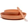 Nattou Set 3 pezzi pappa in silicone terracotta e stelline - nattou