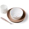 Nattou Set 4 pezzi pappa bianco & talpa stampa orsetto - nattou