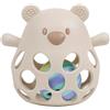 Nattou Sonaglio in silicone orso beige con pallina - 0+ - nattou