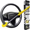 Artago 840A/B Bloccasterzo Antifurto Universale, Chiusura Ribaltabile Compatta, Serratura con Sfera Antitrapano, Regolazione del Filo, Auto SUV Furgone, Giallo e Nero