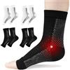 ACWOO Supporto per Caviglia, 4 Paia Calze a Compressione Calzini Fascite Plantare, Traspirante Cavigliera Tutore Sportiva per Dstorsionie, Fornisce Il Supporto e La Facilità Dolori, da Uomo/Donna