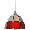 DC VOLTAGE Paralumi per lampade a sospensione in vetro Tiffany, paralume in vetro colorato, paralume di ricambio facile da montare per applique da parete, lampadario, lampadario (Confezione da 1 rosso)