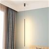 SEMANHUAOZ Lampada a sospensione moderna Lampada sospensione a LED ultrasottile Lampada goccia decorativa semplice for reception aziendale Apparecchi di illuminazione sospensione nera for camera da le