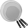 KINGOZOYI 3 Pezzi Coperchio Antischizzo, Paraschizzi Cucina 19 cm 25 cm 29 cm con Manico, Paraschizzi Antigrasso in Acciaio Inox per Cucina Padella Stufa, IE95-ZYG
