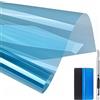 NewL Pellicola PET Vetri Auto Autoadesiva Azzurro 50 x 200 cm | Vari colori & misure, prot. UV 99%, attrezzi inclusi, spess. 0,06mm, uso auto,casa,ufficio,negozio,pellicola vetri