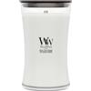 WoodWick candela grande profumata con stoppino scoppiettante | White Tea & Jasmine | Durata Fino a 130 Ore