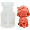 Haiki Stampo in silicone per ragazze, a forma di bambina, realizzato a mano, profumato, per realizzare candele, sapone e caramelle