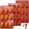 TESSTSY 3 Pezzi Stampo Madeleine Antiaderente, Forno Stampo per Madeleine