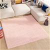 TAPISO Essence Tappeto Shaggy Quadrato a Pelo Lungo Tappeto Moderno Rosa Tinta Unita Soggiorno Camera da Letto Tappeto Comodino per Bambini Adulti Morbido Super Morbido Spesso Oeko-Tex 120 x 120 cm