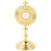 Ubric Crocifisso in metallo con croce di Gesù per decorazione da tavolo e scultura cristiana per soggiorno.