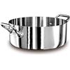 Baldassare Agnelli Pentole Agnelli ALUM10628 Casseruola Bassa con 2 Maniglie, Alluminio, 28 cm, Argento