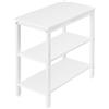 HOOBRO Tavolino, a 3 Ripiani Portaoggetti, Comodino, Tavolino Stretto, per Soggiorno, Camera da Letto, Cucina, Montaggio Semplice, Struttura in Metallo, Bianco EWT14BZ01