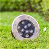 OnSaya Faretto da incasso a LED for esterni - Luce subacquea impermeabile IP68, Lampada da giardino interrata in acciaio inossidabile CA 12V, for laghetto, piscina, illuminazione del paesaggio (Color : Warm