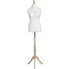 Generic LUSORIA - Manichino da sartoria, busto femminile, bianco/legno chiaro (XL 42/44)