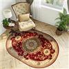 TAPISO Noble Tappeto Ovale Soggiorno Salotto Moderno Crema Rosso Tradizionale Ornamentale Fiori Floreale 60 x 100 cm