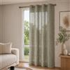 TEXTILE COLLECTION Tenda Canapone Roby Effetto Lino con Anelli - Media Coprenza 135×280 cm - 8 Colori Disponibili (Verde)