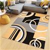 TAPISO Maya Tappeto Soggiorno Pelo Corto Design Moderno Motivo Astratto Geometrico Semicerchi tonalità Beige Giallo Camera da Letto Cameretta Ufficio Salotto Oeko-Tex 160 x 220 cm
