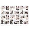 SPRINGOS Cornice multipla bianca da parete per 24 foto - Springos | Grande cornice fotografica con montaggio orizzontale o verticale per foto 10x15 cm e decorazione elegante della parete