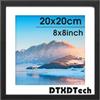 DTXDTech Cornice portafoto in legno nero, 20 x 20 cm, cornice quadrata da 20 x 20 cm, cornice per poster da 20 x 20 cm, per foto da 14 x 14 cm (se utilizzato in cartone), decorazione per camera da letto e