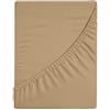 HUNTER BEDDING Lenzuolo con angoli king size in 100% puro cotone a fibra lunga a 400 fili, 1 pezzo, lenzuolo con angoli da 160 x 200 cm, trama rasatello, profondità 40 cm (tortora)