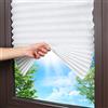 X1NGFU Tenda Plissettata Autoadesiva,Tende A Pieghe Istantanee Temporanee,Protezione Solare in Tenda da Oscurante per Finestra,Facile da Fissare,per Finestra,Porta,Bagno (W60xH150cm(24x59in),White)