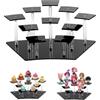 Generico Espositore in Acrilico,organizzatore di profumo 10 livelli desktop nero organizzatore gioielli display rack per smalto per unghie spezia cosmetici artigianali gioielli rack (nero)
