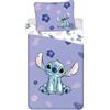 sarcia.eu DISNEY Stitch Set di biancheria da letto con cerniera, biancheria da letto per bambini in cotone 160x200 cm, OEKO-TEX (formula 12)
