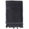 PARAMAISON Telo Mare Cotone 90x170 cm, con Frange, Asciugamani Spiaggia, Lettino| Grigio Scuro