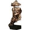 Generic Il Silenzio È Statuetta D'oro - Statua del Pensatore del Silenzio, Statue Pensatore Arte Astratta Decorazione Scrivania | Figurina Silenziosa Creativa Del Viso Degli Uomini, Mensola