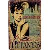 LuckyLinde Targa in metallo per fan del film, 60 anni di film cult, idea regalo per Breakfast at Tiffany's e Audrey Hepburn Fans, 20 x 30 cm