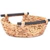 Decorasian Cesto portaoggetti intrecciato in giacinto d'acqua con manici - Cestino regalo o cesto regalo vuoto - Cesti regalo ideali da grandi a piccoli - 27 cm (DA-B0005)