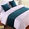 BAMCQ Bed Runner Letto Runner Runner da letto Biancheria da letto per hotel di alta qualità velluto letto asciugamano coda letto bandiera stuoia coda copriletto copriletto striscia decorativa verde scuro _