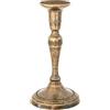 CRUCCOLINI PORTACANDELA CANDELABRO CANDELIERE 'IMPERO' IN OTTONE BRUNITO