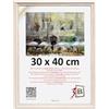 3-B Cornice portafoto Mori - Bianco con venature ottiche del legno - 30 x 40 cm - Cornice in legno, cornice per documenti con vetro acrilico