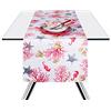 Excelsa 63001 Runner, Bianco con Decoro Corallo, 45 x 140 cm