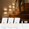 wowatt Luce Notturna Sensore di Movimento Lampada LED Ricaricabile, 3 Pezzi