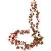 PacuM 3 Pezzi 2,45 M Ghirlanda Fiori Finti Fiori Artificiali Simulazione Ghirlanda Primaverile Pieghevole per Decorare Pareti Porte Finestre Pareti di Fondo Scale (Rosso Rosa)
