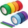 EXIN DEHCEN Generico 8 Rotoli Nastro Adesivo Colorato 2.5cmx13M Nastri Adesivi Colorati